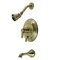 Kingston Brass KB36330NDL Tub and Shower Faucet, Antique Brass KB36330NDL - alternate 1